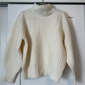 Madewell Cream Turtleneck Sweater